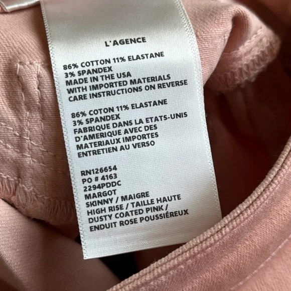 L’Agence • Margot High Rise Dusty Coated Rose Ankle Skinny - Picture 7 of 8